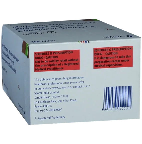 amaryl m 2mg tablet 20's